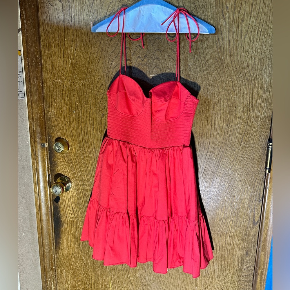 STAUD Scarlet Tiered Mini Dress